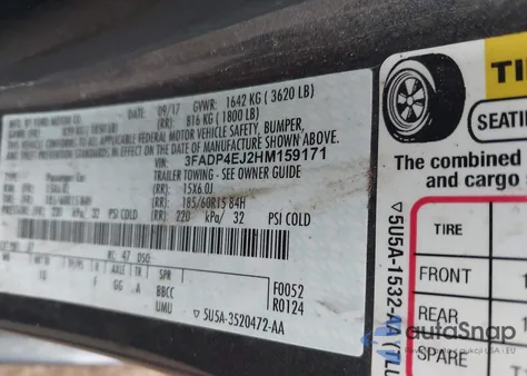 2017 Ford Fiesta Se from USA, damaged, VIN 3FADP4EJ2HM159171